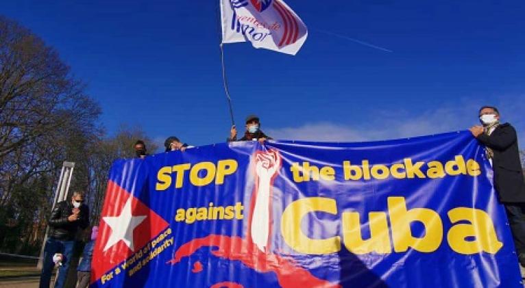 Caravana internacional contra bloqueo de EEUU a Cuba el 28 de enero