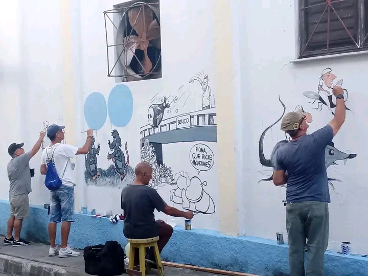 Un mural renace en Santa Clara 