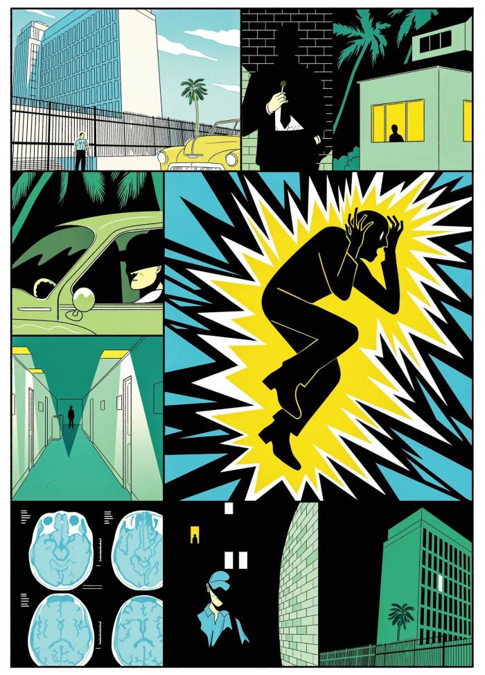  Ilustración de Bianca Bagnarelli, publicada en 2018 por el New yorker, para ilustrar sobre la recién develada trama novelesca Foto: The New Yorker 
