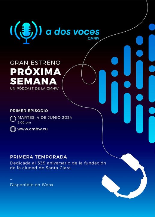 En la Reina Radial del Centro estrenaremos Pódcast con la complicidad de Samuel Urquía Álvarez y sus invitados. «A dos voces» hará crecer el universo sonoro de CMHW