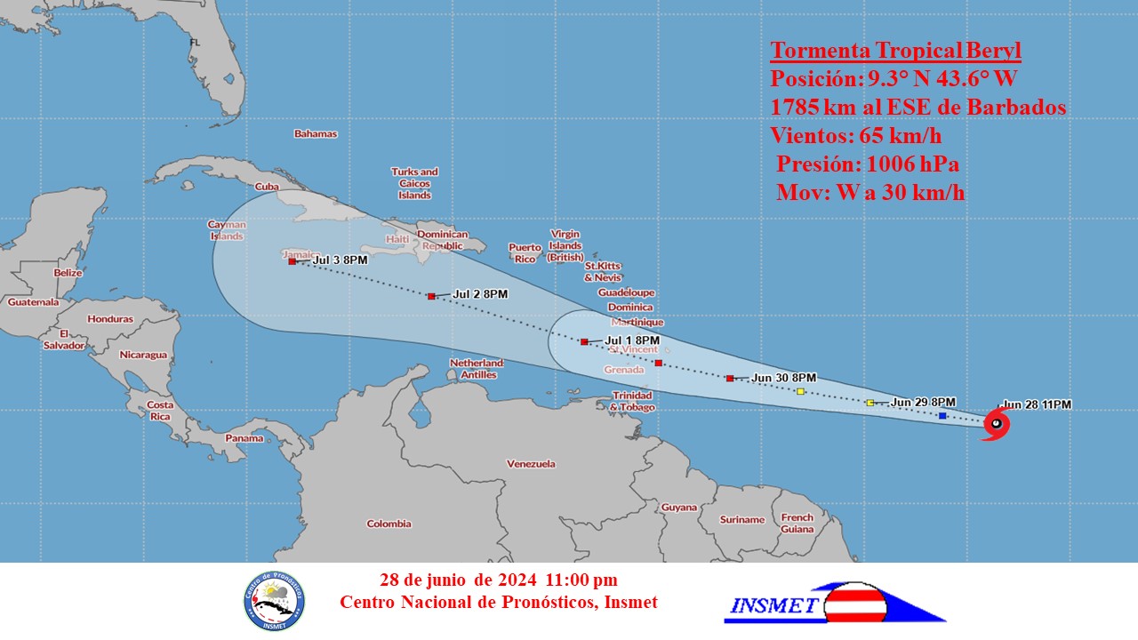 Beryl, segunda tormenta tropical de la temporada