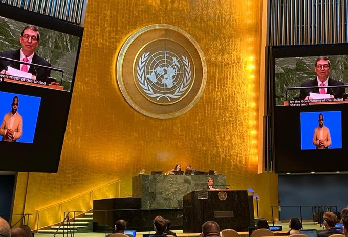 Cuba reclamó en AGNU voluntad política para futuro justo