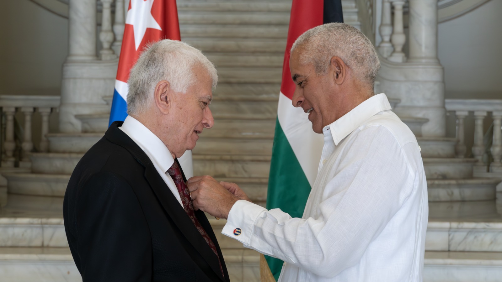 Recibe Medalla de la Amistad el embajador palestino en Cuba