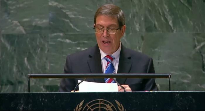 Bruno Rodríguez en la ONU: «Cuba tiene derecho a vivir sin bloqueo» (+Audio)