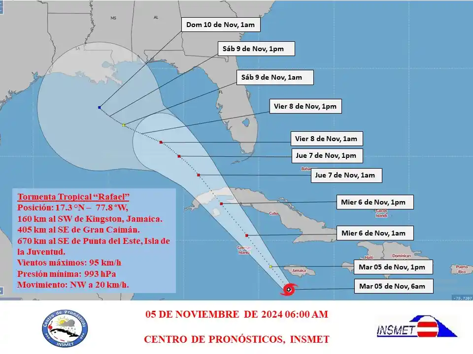 Aviso de ciclón tropical: Rafael se intensifica en el mar Caribe - CMHW