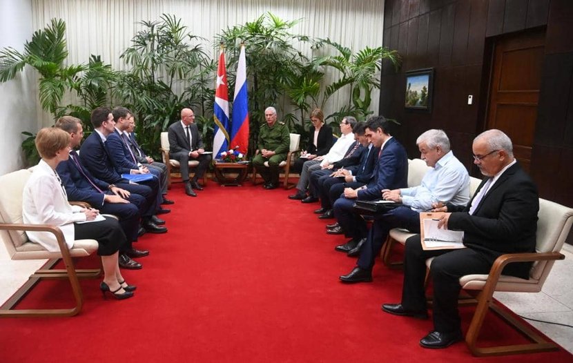 Recibe Díaz-Canel a viceprimer ministro ruso Dmitri Chernyshenko