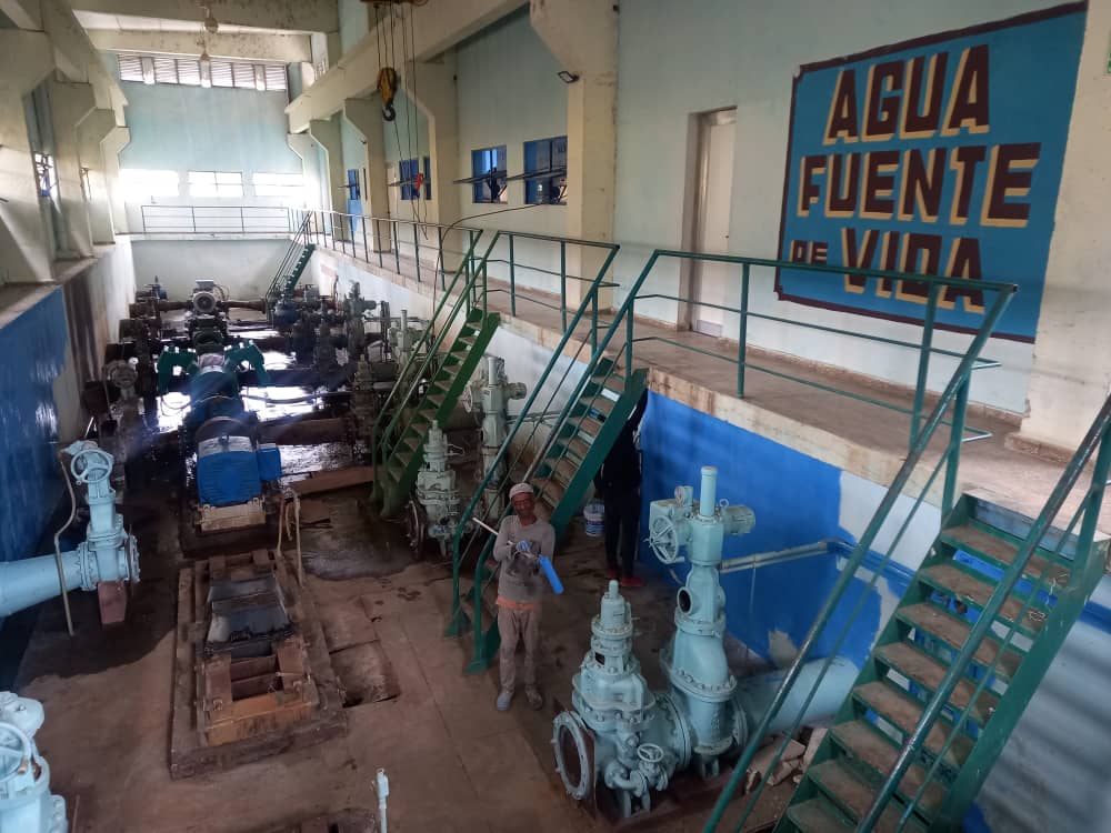 Constata gobernadora villaclareña avances en la inversión capital de estación de bombeo Minerva en Santa Clara