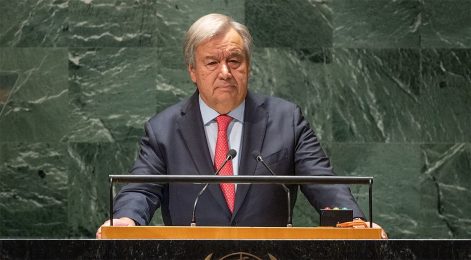 Guterres urge a abandonar lo antes posible el camino del “colapso climático”