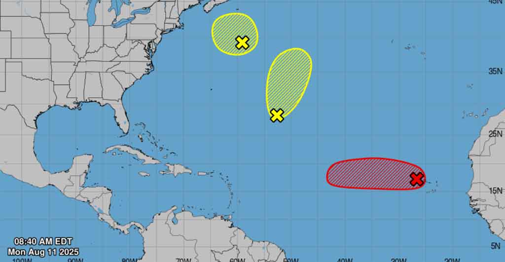 A punto de llegar a depresión tropical disturbio en el Atlántico