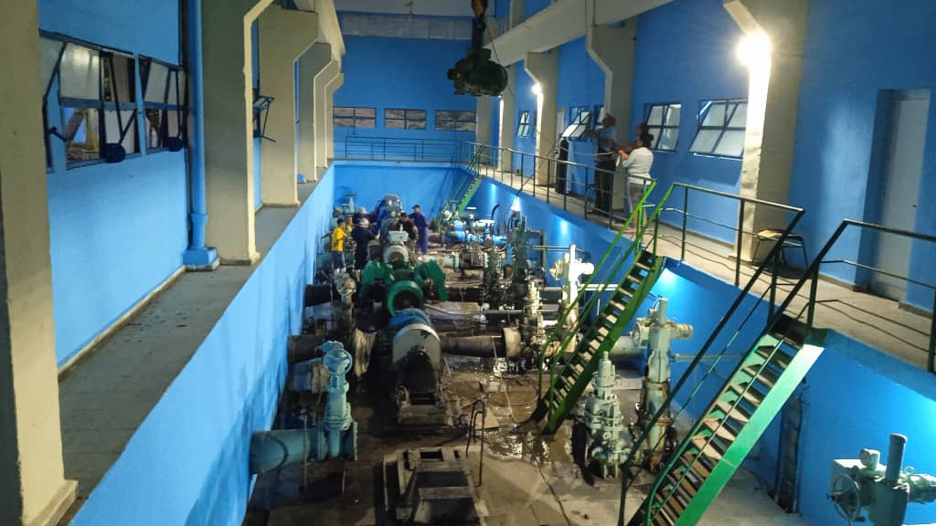 Chequea Gobernadora de Villa Clara el arranque y puesta en marcha de las nuevas bombas del sistema Minerva-Ochoíta. 