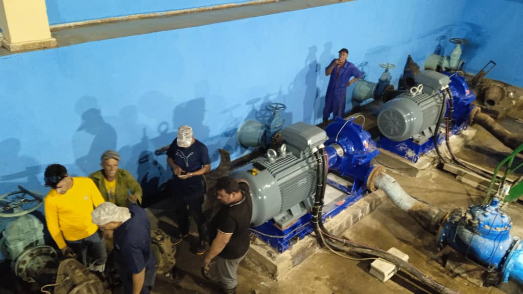 Minerva3 Chequea Gobernadora de Villa Clara el arranque y puesta en marcha de las nuevas bombas del sistema Minerva-Ochoíta