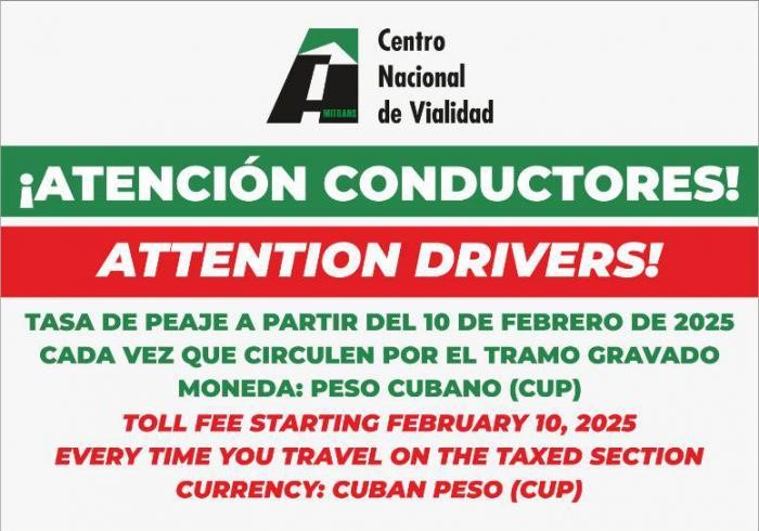 Incrementarán Tasa de Peaje a partir del próximo 10 de febrero