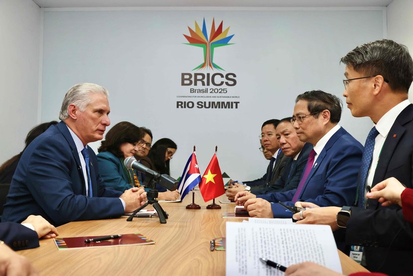 Se reúne Díaz-Canel con los primeros ministros de la India y Vietnam