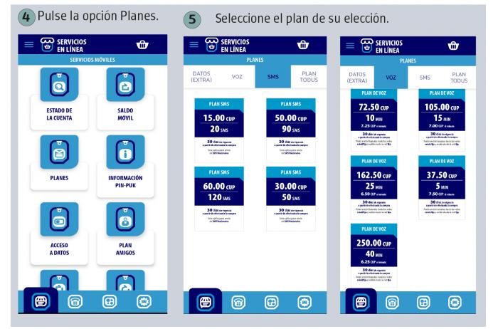 Con saldo limitado, ¿puede seguir adquiriendo planes de voz y de SMS?