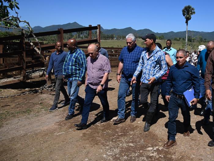 Díaz-Canel insistió en que, trabajando juntos podemos vencer al enemigo que nos quiere aplastar. Foto: Estudios Revolución