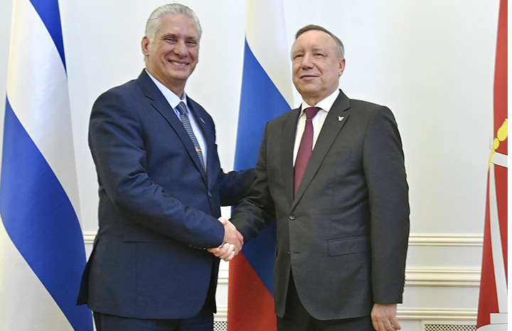 Inicia Díaz-Canel agenda oficial en San Petersburgo, Rusia