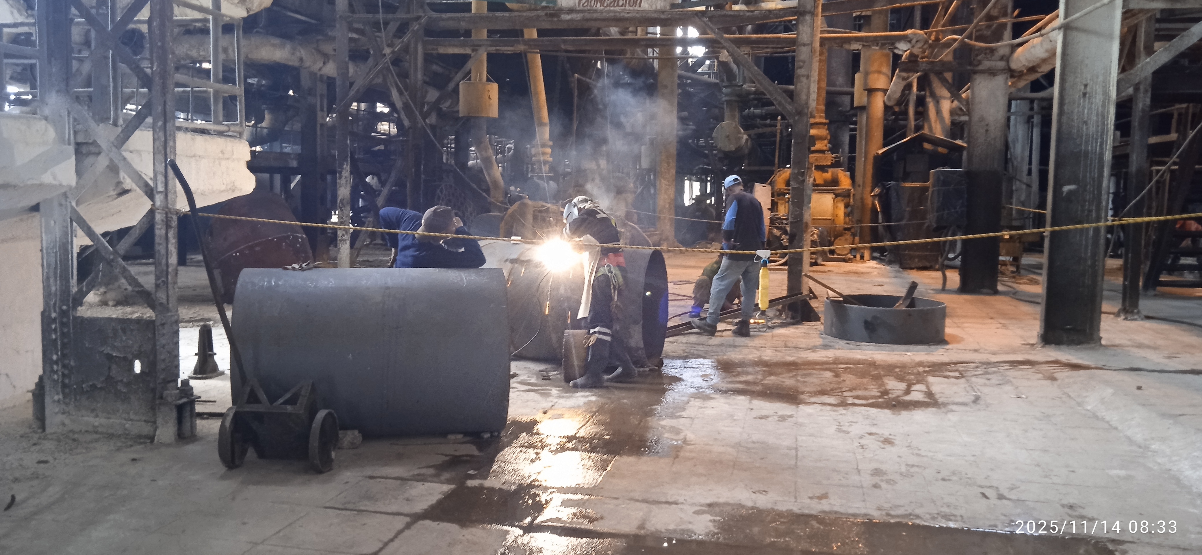 Laboran con celeridad en las reparaciones del central azucarero Héctor Rodríguez ante la cercanía de la zafra