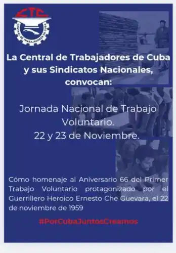 trabajov Villaclareños en jornada de trabajo voluntario