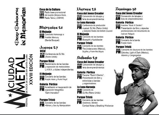 El rock hará de Santa Clara una "Ciudad metal"