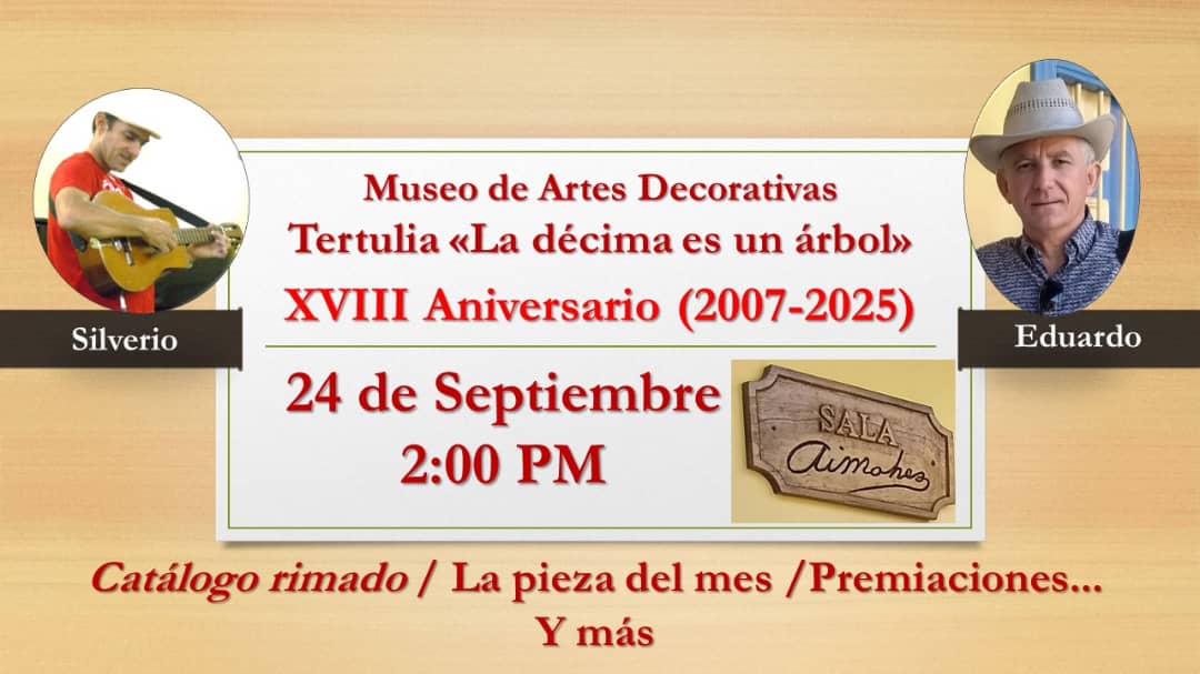 Florece la décima entre Artes Decorativas