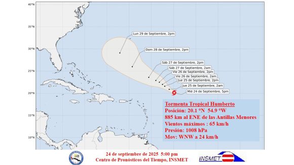 Se forma la tormenta tropical Humberto, octavo organismo ciclónico tropical de la temporada
