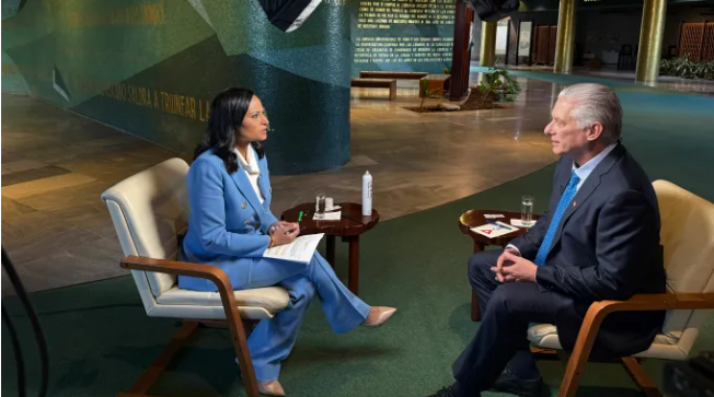 Presidente cubano concede entrevista al programa "Meet the Press" de NBC News