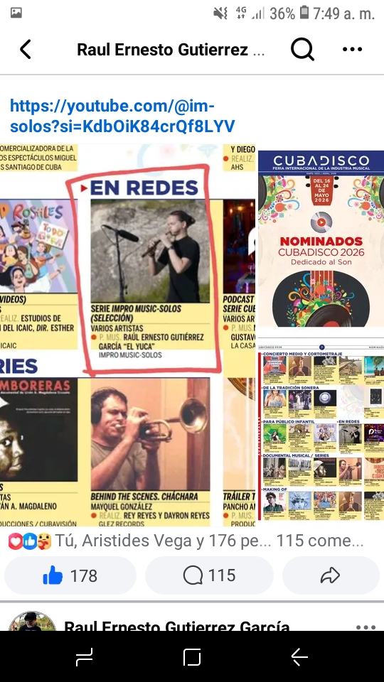 Realizador audiovisual santaclareño nominado a Cubadisco 2026