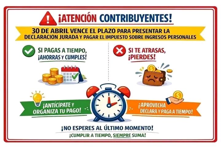 En línea con la Ley: Campaña de Declaración Jurada y pago del Impuesto sobre los Ingresos Personales