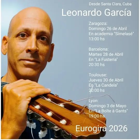 Con su disco " Ni un paso más ", nuestro cantautor Leonardo García ha sido nominado en el apartado Trova a Cubadisco 2026