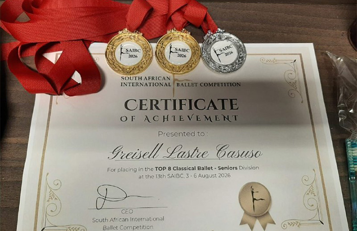 Premian a estudiantes cubanos en certamen de ballet en Sudáfrica