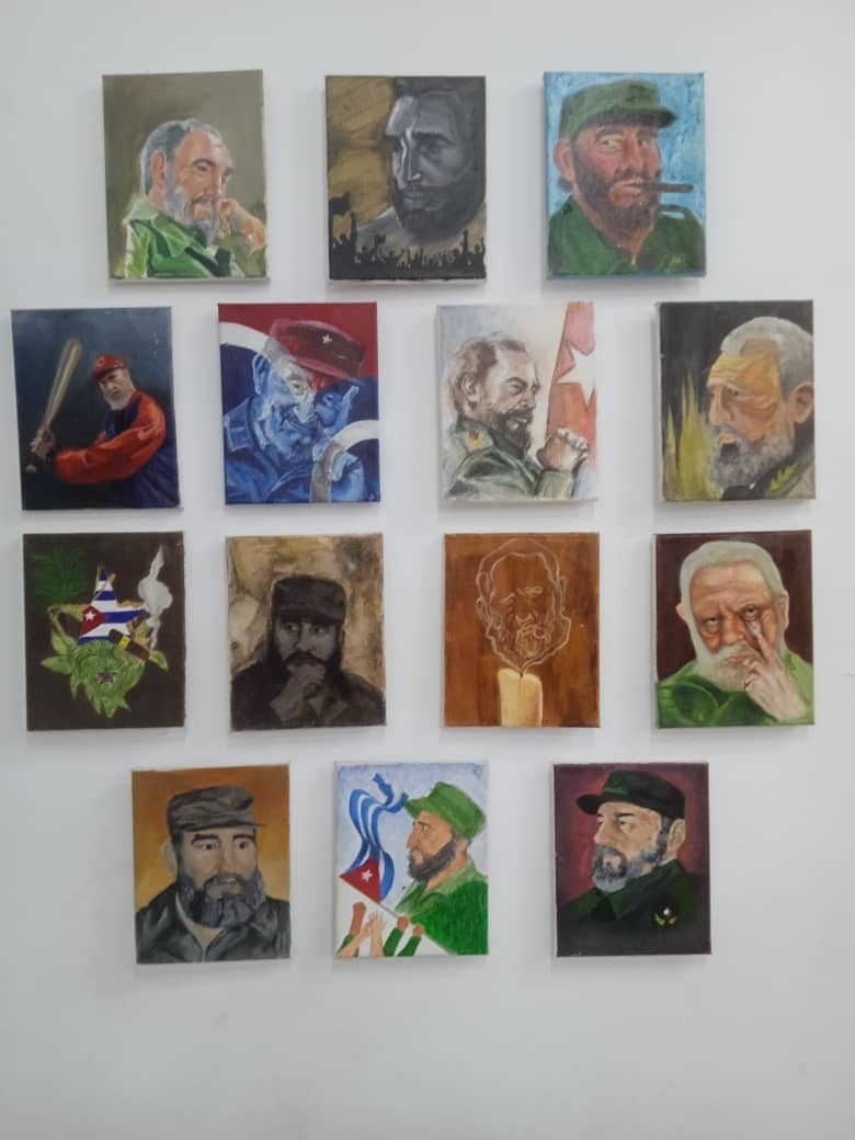 Inauguran exposición de artes visuales dedicada al centenario de Fidel