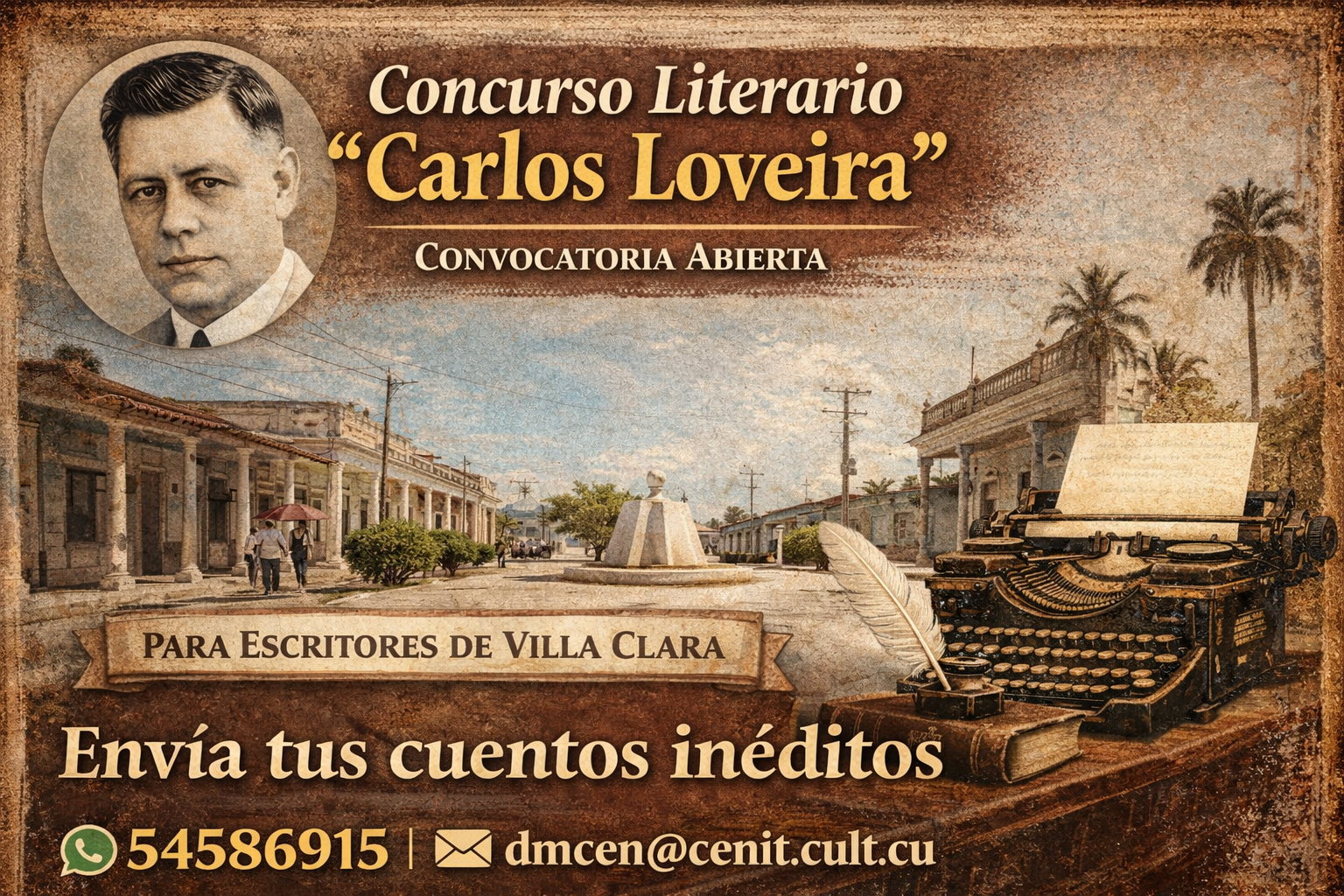 Convocan a escritores villaclareños al Concurso Literario Carlos Loveira 2026