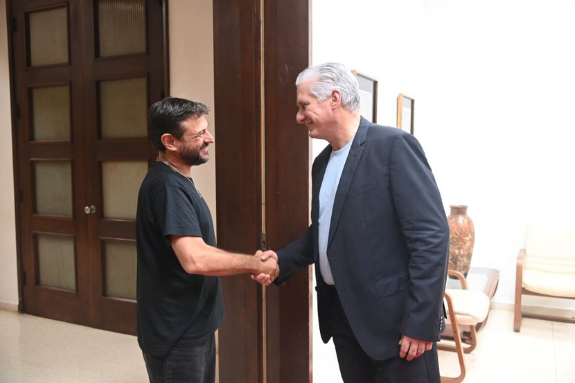 Sostiene Díaz-Canel encuentro con líder argentino de Patria Grande