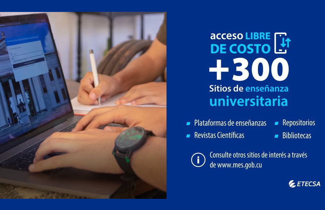 Ampliaron MES y Etecsa acceso gratuito a sitios universitarios