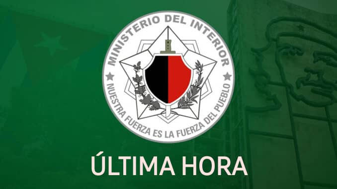 Nota informativa del Ministerio del Interior