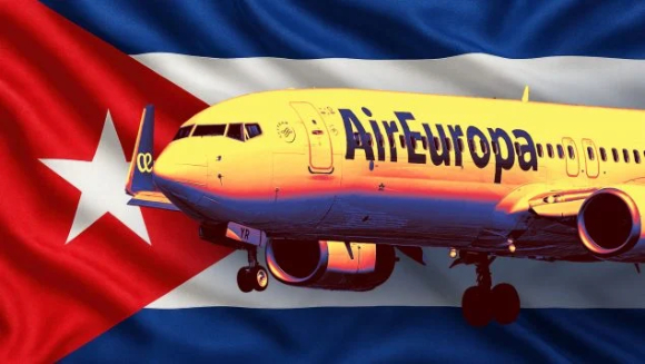 Actualmente, Air Europa opera tres vuelos semanales entre Madrid y La Habana, y ha decidido mantenerlos mientras otras aerolíneas españolas, como Iberia y World2Fly, suspendieron sus conexiones con la isla. Foto: Tomada de Okdiario.