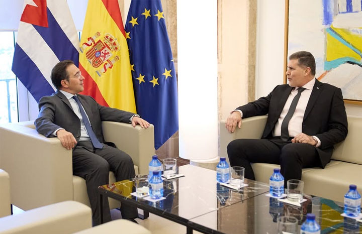 Vice primer ministro cubano dialogó en Madrid con canciller español