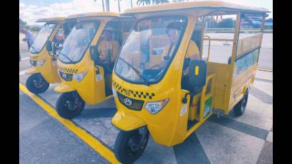 Apoyan triciclos eléctricos  transportación en Villa Clara