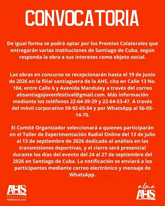 Abierta convocatoria a la edición 36 del Taller y Concurso Nacional de la Radio Joven “Antonio Lloga in memoriam”
