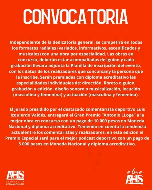 Abierta convocatoria a la edición 36 del Taller y Concurso Nacional de la Radio Joven “Antonio Lloga in memoriam”