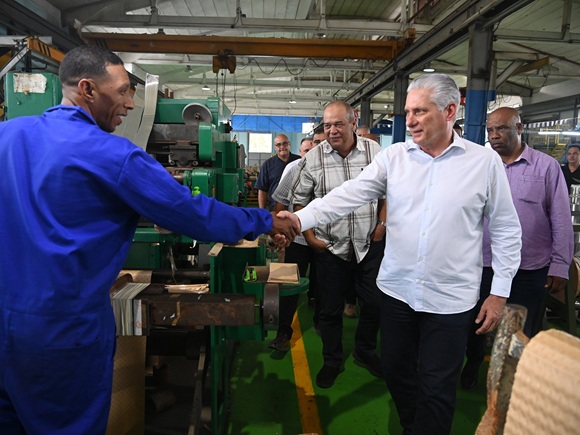 Visita Díaz-Canel entidades con impacto significativo en la recuperación del SEN