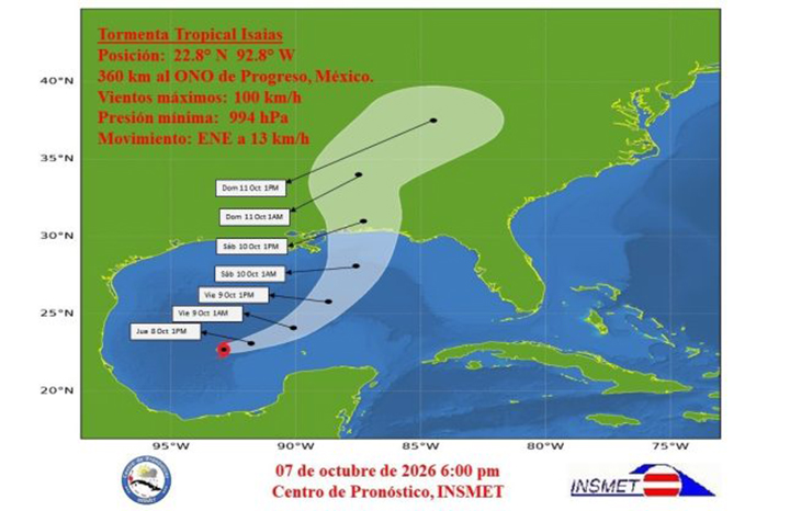 Isaías se convirtió en primer huracán de la temporada 2026