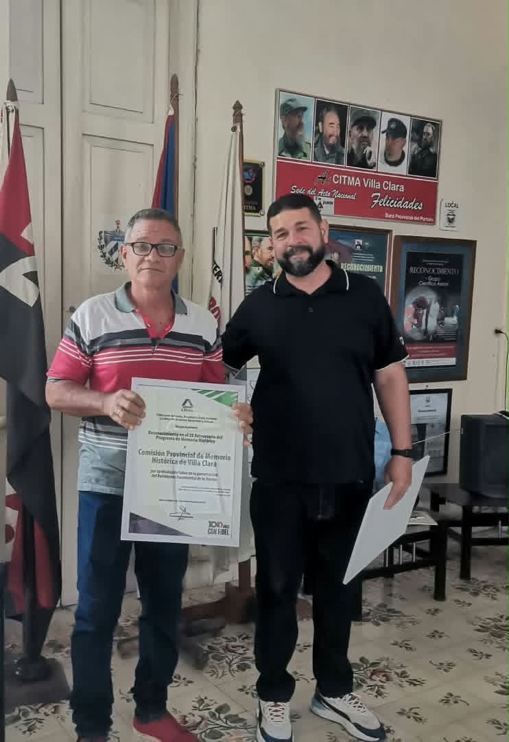 Reconocen labor de Villa Clara en el vigésimo aniversario del Programa de conservación de la memoria histórica