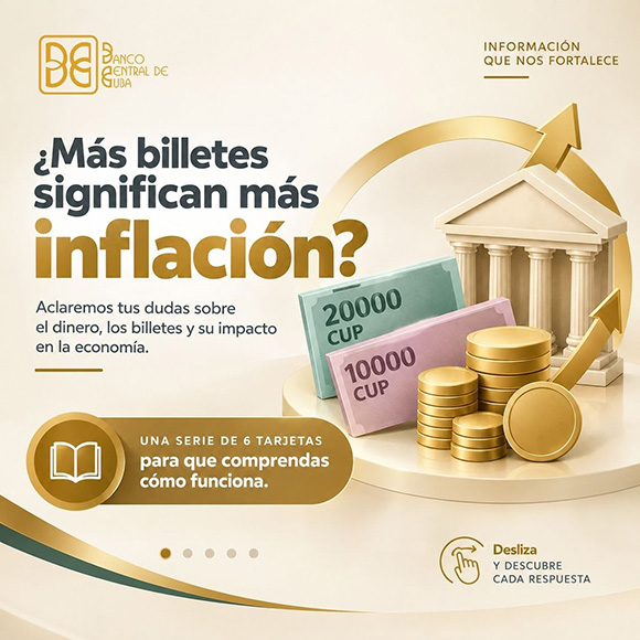 Más billetes, ¿más inflación? La aclaración del Banco Central de Cuba